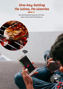 Gaminimo ir kepimo termometras - WIFI su kepimo APP - Kartotuvas užtikrina ilgą atstumą tarp mobiliojo telefono - Orkaitės, grilio ar keptuvės.