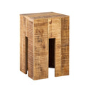 Square stool 28 x 45 x 28 cm flower pillar stool flower stool side table mango wood