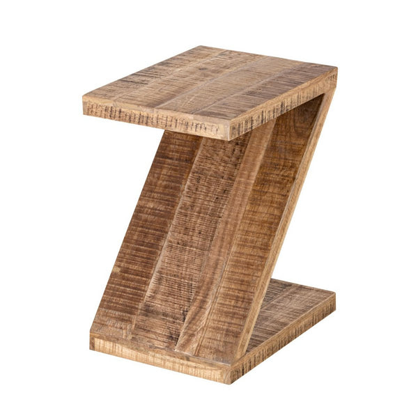 Šoninis staliukas medinis Z formos - Zoro žurnalinis staliukas - Gėlių staliukas - Mango mediena