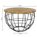 Šoninis staliukas tvarus kavos staliukas Kavos staliukas apvalus Lexington ø 55 cm tvirto metalinio rėmo