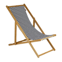 Outdoor chair - Beach chair made of bamboo and canvas - Model Soho