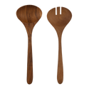 Salotų stalo įrankiai iš tikmedžio – susideda iš dviejų salotinių šaukštų