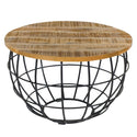 Šoninis staliukas tvarus kavos staliukas Kavos staliukas apvalus Lexington ø 55 cm tvirto metalinio rėmo